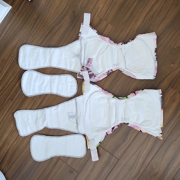 VGUC 2-pack Kushies Organic All-In-One cloth diapers - Picture 3 of 12